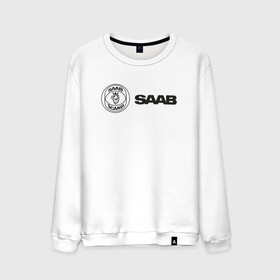 Мужской свитшот хлопок с принтом Saab Black Logo в Кировске, 100% хлопок |  | Тематика изображения на принте: auto | saab | scania | авто | автомобиль | ам | машина | сааб