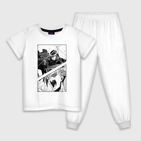 Детская пижама хлопок с принтом Gurren lagann в Кировске, 100% хлопок |  брюки и футболка прямого кроя, без карманов, на брюках мягкая резинка на поясе и по низу штанин
 | anime | gurren lagann | manga. | аниме | гуррен лаганн | манга