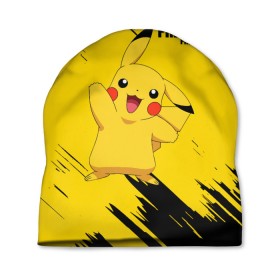 Шапка 3D с принтом PIKACHU: PIKA PIKA. в Кировске, 100% полиэстер | универсальный размер, печать по всей поверхности изделия | pika | pikachu | pokemons | аниме | детектив пикачу | пика | пикачу | покемон