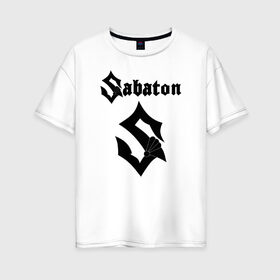 Женская футболка хлопок Oversize с принтом Sabaton в Кировске, 100% хлопок | свободный крой, круглый ворот, спущенный рукав, длина до линии бедер
 | battle | panzerkampf | primo victoria | sabaton | the art of war | the great war | атака мертвецов | бисмарк | броден | войны | группа | йоаким | латный ботинок | метал | ночные ведьмы | пауэр | рок | рыцарские доспехи | сабатон