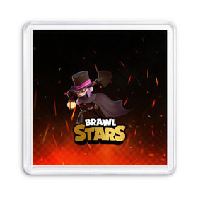 Магнит 55*55 с принтом Brawl stars Mortis Мортис в Кировске, Пластик | Размер: 65*65 мм; Размер печати: 55*55 мм | brawl | brawl stars | brawlstars | brawl_stars | jessie | mortis | бравл | бравлстарс | мортис