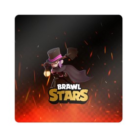 Магнит виниловый Квадрат с принтом Brawl stars Mortis Мортис в Кировске, полимерный материал с магнитным слоем | размер 9*9 см, закругленные углы | brawl | brawl stars | brawlstars | brawl_stars | jessie | mortis | бравл | бравлстарс | мортис