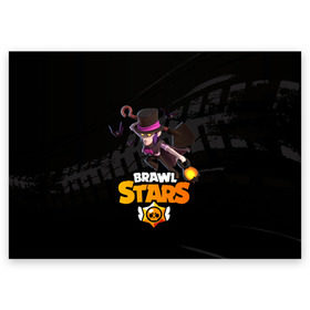 Поздравительная открытка с принтом Brawl stars Mortis Мортис в Кировске, 100% бумага | плотность бумаги 280 г/м2, матовая, на обратной стороне линовка и место для марки
 | Тематика изображения на принте: brawl | brawl stars | brawlstars | brawl_stars | jessie | mortis | бравл | бравлстарс | ворон | мортис