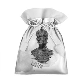Подарочный 3D мешок с принтом Бюст статуи Glitch face в Кировске, 100% полиэстер | Размер: 29*39 см | face | glitch | glitch face | бюст | глитч | глич | искусство | психоделика | статуя | человек
