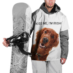 Накидка на куртку 3D с принтом Ирландский сеттер в Кировске, 100% полиэстер |  | irish | kiss me | kiss me im irish | ирландец | ирландия | ирландский | ирландский сеттер | красный сеттер | поцелуй меня я ирландец | рыжий сеттер | сеттер