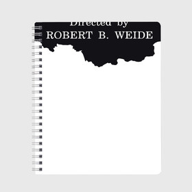 Тетрадь с принтом Россия (Directed by Robert B) в Кировске, 100% бумага | 48 листов, плотность листов — 60 г/м2, плотность картонной обложки — 250 г/м2. Листы скреплены сбоку удобной пружинной спиралью. Уголки страниц и обложки скругленные. Цвет линий — светло-серый
 | directed by robert b. weide | интернет | мем | роберт б. уайд | россия | титры