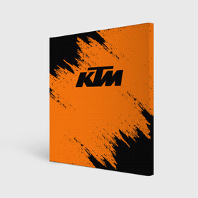 Холст квадратный с принтом KTM в Кировске, 100% ПВХ |  | enduro | ktm | moto | motocycle | sportmotorcycle | ктм | мото | мотоспорт