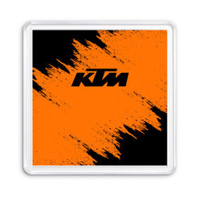 Магнит 55*55 с принтом KTM в Кировске, Пластик | Размер: 65*65 мм; Размер печати: 55*55 мм | Тематика изображения на принте: enduro | ktm | moto | motocycle | sportmotorcycle | ктм | мото | мотоспорт
