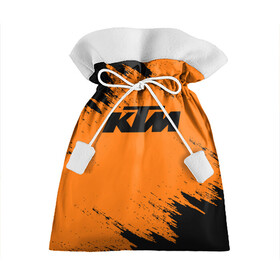 Подарочный 3D мешок с принтом KTM в Кировске, 100% полиэстер | Размер: 29*39 см | enduro | ktm | moto | motocycle | sportmotorcycle | ктм | мото | мотоспорт