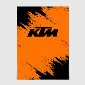 Постер с принтом KTM в Кировске, 100% бумага
 | бумага, плотность 150 мг. Матовая, но за счет высокого коэффициента гладкости имеет небольшой блеск и дает на свету блики, но в отличии от глянцевой бумаги не покрыта лаком | enduro | ktm | moto | motocycle | sportmotorcycle | ктм | мото | мотоспорт