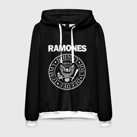 Мужская толстовка 3D с принтом RAMONES в Кировске, 100% полиэстер | двухслойный капюшон со шнурком для регулировки, мягкие манжеты на рукавах и по низу толстовки, спереди карман-кенгуру с мягким внутренним слоем. | america | ramones | rock | usa | америка | джонни рамон | джоуи рамон | ди ди рамон | клем бурк | кристофер уорд | марки рамон | рамоунз | ричи рамон | рок | сша | томми рамон