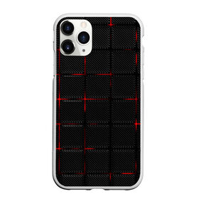 Чехол для iPhone 11 Pro Max матовый с принтом 3D Плиты Red & Black в Кировске, Силикон |  | Тематика изображения на принте: 3d | 3д | 3д полосы | led | led подсветка | красночерный | красный | полосы | свет | свечение | текстуры | черно красный | черный