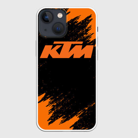 Чехол для iPhone 13 mini с принтом КТМ | КТМ (Z) в Кировске,  |  | Тематика изображения на принте: enduro | ktm | moto | moto sport | motocycle | sportmotorcycle | ктм | мото | мото спорт | мотоспорт | спорт мото