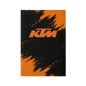 Обложка для паспорта матовая кожа с принтом KTM в Кировске, натуральная матовая кожа | размер 19,3 х 13,7 см; прозрачные пластиковые крепления | Тематика изображения на принте: enduro | ktm | moto | moto sport | motocycle | sportmotorcycle | ктм | мото | мото спорт | мотоспорт | спорт мото