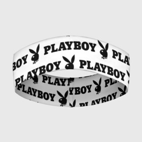 Повязка на голову 3D с принтом PLAYBOY | ПЛЕЙБОЙ (Z) в Кировске,  |  | brand | brazzers | fake taxi | faketaxi | hub | mode | playboy | бразерс | бренд | мода | фейк такси