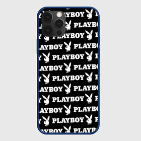 Чехол для iPhone 12 Pro с принтом PLAYBOY PATTERN | ПЛЕЙБОЙ ПАТТЕРН (Z) в Кировске, силикон | область печати: задняя сторона чехла, без боковых панелей | brand | brazzers | fake taxi | faketaxi | hub | mode | playboy | бразерс | бренд | мода | фейк такси