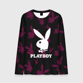 Мужской лонгслив 3D с принтом PLAYBOY в Кировске, 100% полиэстер | длинные рукава, круглый вырез горловины, полуприлегающий силуэт | brand | brazzers | fake taxi | faketaxi | hub | mode | playboy | бразерс | бренд | мода | фейк такси