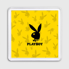 Магнит 55*55 с принтом PLAYBOY | ПЛЕЙБОЙ (Z) в Кировске, Пластик | Размер: 65*65 мм; Размер печати: 55*55 мм | brand | brazzers | fake taxi | faketaxi | hub | mode | playboy | бразерс | бренд | мода | фейк такси