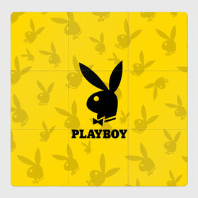 Магнитный плакат 3Х3 с принтом PLAYBOY | ПЛЕЙБОЙ (Z) в Кировске, Полимерный материал с магнитным слоем | 9 деталей размером 9*9 см | brand | brazzers | fake taxi | faketaxi | hub | mode | playboy | бразерс | бренд | мода | фейк такси