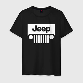 Мужская футболка хлопок с принтом Jeep в Кировске, 100% хлопок | прямой крой, круглый вырез горловины, длина до линии бедер, слегка спущенное плечо. | 4на4 | auto | baja | jeep | offroad | trofi | авто | автомобиль | ам | баха | бездорожье | внедорожник | джип | джипинг | джиппинг | машина | машины | оффроад | полный привод