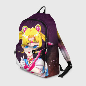 Рюкзак 3D с принтом Sailor Moon в Кировске, 100% полиэстер | лямки с регулируемой длиной, сверху петелька, чтобы рюкзак можно было повесить на вешалку. Основное отделение закрывается на молнию, как и внешний карман. Внутри два дополнительных кармана, один из которых закрывается на молнию. По бокам два дополнительных кармашка | anime | japan | manga | sailor moon | аниме | девочка | девушка | луна | лунная призма | манга | сейлор мун | сэйлор мун | япония