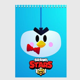 Скетчбук с принтом Brawl Stars Penguin в Кировске, 100% бумага
 | 48 листов, плотность листов — 100 г/м2, плотность картонной обложки — 250 г/м2. Листы скреплены сверху удобной пружинной спиралью | penguin | pengvin | pingvin | пенгвин | пингвин