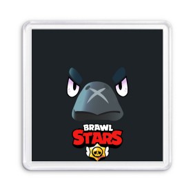 Магнит 55*55 с принтом Brawl Stars Voron в Кировске, Пластик | Размер: 65*65 мм; Размер печати: 55*55 мм | Тематика изображения на принте: voron | ворон