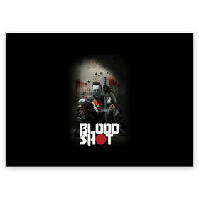 Поздравительная открытка с принтом BloodShot в Кировске, 100% бумага | плотность бумаги 280 г/м2, матовая, на обратной стороне линовка и место для марки
 | bloodshot | valiant | vin diesel | бладшот | вин дизель | кино | фильм | фильм 2020