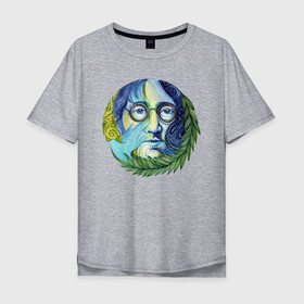 Мужская футболка хлопок Oversize с принтом John Lennon в Кировске, 100% хлопок | свободный крой, круглый ворот, “спинка” длиннее передней части | Тематика изображения на принте: beatles | imagine | john | lennon | the beatles | автограф | битлз | битлы | группа | джон | купить | леннон | леннона | очки | рок н ролл | с группы | хиппи