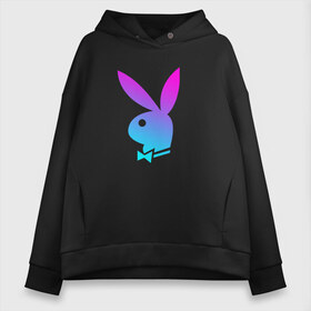 Женское худи Oversize хлопок с принтом PLAYBOY в Кировске, френч-терри — 70% хлопок, 30% полиэстер. Мягкий теплый начес внутри —100% хлопок | боковые карманы, эластичные манжеты и нижняя кромка, капюшон на магнитной кнопке | brand | brazzers | fake taxi | faketaxi | hub | mode | playboy | бразерс | бренд | мода | фейк такси