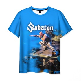 Мужская футболка 3D с принтом Sabaton в Кировске, 100% полиэфир | прямой крой, круглый вырез горловины, длина до линии бедер | 