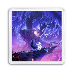 Магнит 55*55 с принтом Ori and the Will of the Wisps в Кировске, Пластик | Размер: 65*65 мм; Размер печати: 55*55 мм | ori | ori and the will of the wisps | игра | игры | ори | ори 2 | платформер