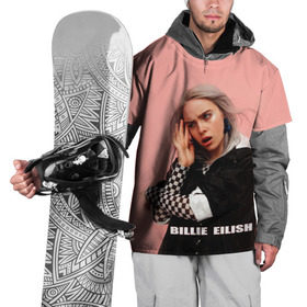 Накидка на куртку 3D с принтом Billie Eilish в Кировске, 100% полиэстер |  | Тематика изображения на принте: bad guy | billie eilish | артист | билли айлиш | музыка | певец | фото