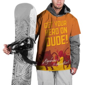 Накидка на куртку 3D с принтом Get your hero on DUDE в Кировске, 100% полиэстер |  | dude | vdpartat | время приключений | фин и джейк