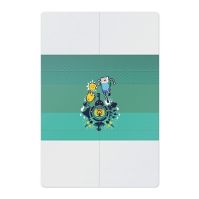 Магнитный плакат 2Х3 с принтом Финн и Джейк в Кировске, Полимерный материал с магнитным слоем | 6 деталей размером 9*9 см | Тематика изображения на принте: vdpartat | время приключений | финн и джейк