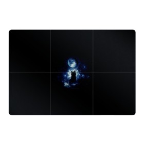 Магнитный плакат 3Х2 с принтом Кот в Кировске, Полимерный материал с магнитным слоем | 6 деталей размером 9*9 см | звезды | кот | луна | ночь | силуэт