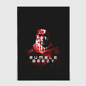 Постер с принтом BUMBLE BEEZY в Кировске, 100% бумага
 | бумага, плотность 150 мг. Матовая, но за счет высокого коэффициента гладкости имеет небольшой блеск и дает на свету блики, но в отличии от глянцевой бумаги не покрыта лаком | bamble | beezey | beezy | bumbl | bumble | бамбал | бамбл | бамблбизи | бизи | бумбл