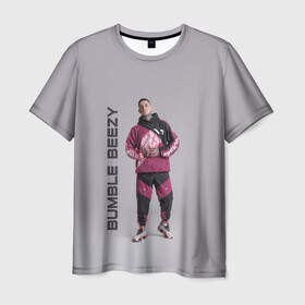 Мужская футболка 3D с принтом Bumble Beezy в Кировске, 100% полиэфир | прямой крой, круглый вырез горловины, длина до линии бедер | bamble | beezey | beezy | bumbl | bumble | бамбал | бамбл | бамблбизи | бизи | бумбл