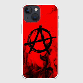 Чехол для iPhone 13 mini с принтом АНАРХИЯ | ANARCHY в Кировске,  |  | anarchy | bright | fire | flame | heat | light | riot | rock | wildfire | анархия | бунт | знаки | искры | музыка | огненный | огонь | панки | пламя | пожар | рок | символ