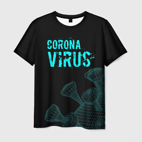 Мужская футболка 3D с принтом CORONAVIRUS. в Кировске, 100% полиэфир | прямой крой, круглый вырез горловины, длина до линии бедер | coronavirus | plague inc | plague inc: evolved | вирус в китае | кнр | коронавирус | плагуе инк | плагуе инк: эволвед | эпидемия