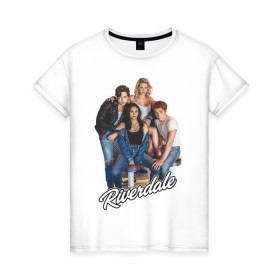Женская футболка хлопок с принтом Riverdale heroes в Кировске, 100% хлопок | прямой крой, круглый вырез горловины, длина до линии бедер, слегка спущенное плечо | go bulldogs | jughead | pop s | riverdale | vdgerir