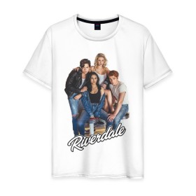 Мужская футболка хлопок с принтом Riverdale heroes в Кировске, 100% хлопок | прямой крой, круглый вырез горловины, длина до линии бедер, слегка спущенное плечо. | go bulldogs | jughead | pop s | riverdale | vdgerir