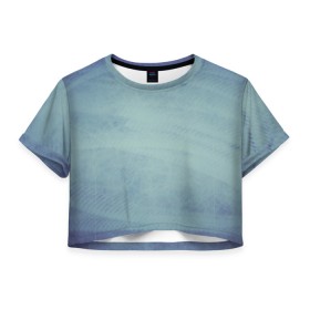 Женская футболка Crop-top 3D с принтом Re:Zero лёд в Кировске, 100% полиэстер | круглая горловина, длина футболки до линии талии, рукава с отворотами | 
