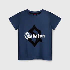 Детская футболка хлопок с принтом SABATON. в Кировске, 100% хлопок | круглый вырез горловины, полуприлегающий силуэт, длина до линии бедер | sabaton | даниель муллбак | йоаким броден | крис рёланд | оскар монтелиус | пэр сундстрём | рикард сунден | сабатон | тоббе энглунд | томми юханссон | ханнес ван дал