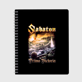 Тетрадь с принтом SABATON в Кировске, 100% бумага | 48 листов, плотность листов — 60 г/м2, плотность картонной обложки — 250 г/м2. Листы скреплены сбоку удобной пружинной спиралью. Уголки страниц и обложки скругленные. Цвет линий — светло-серый
 | Тематика изображения на принте: sabaton | даниель муллбак | йоаким броден | крис рёланд | оскар монтелиус | пэр сундстрём | рикард сунден | сабатон | тоббе энглунд | томми юханссон | ханнес ван дал