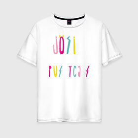 Женская футболка хлопок Oversize с принтом JOSIE & THE PUSSICATS в Кировске, 100% хлопок | свободный крой, круглый ворот, спущенный рукав, длина до линии бедер
 | archie | betty cooper | cw | go bulldogs | jughead | pop s | riverdale | vdgerir | ривердейл | сидаб