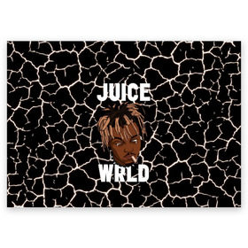 Поздравительная открытка с принтом Juice WRLD. в Кировске, 100% бумага | плотность бумаги 280 г/м2, матовая, на обратной стороне линовка и место для марки
 | eminem | godzilla | juice wrld | rap | американский рэпер | годзила | зарубежный реп | маршалл брюс мэтерс | музыка | реп | рэпер | эминем