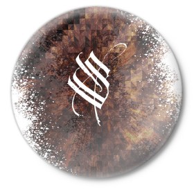 Значок с принтом Stigmata в Кировске,  металл | круглая форма, металлическая застежка в виде булавки | Тематика изображения на принте: music | rock | stigmata | альтернатива | музыка | рок | стигмата | тарас уманский