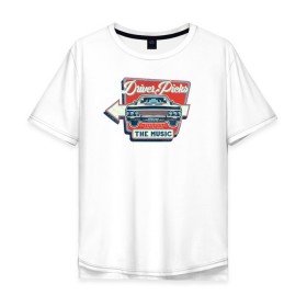 Мужская футболка хлопок Oversize с принтом Driver Picks The Music в Кировске, 100% хлопок | свободный крой, круглый ворот, “спинка” длиннее передней части | impala | supernatural | vdzabma | импала | сверхъестественное