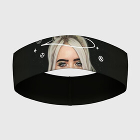 Повязка на голову 3D с принтом BILLIE EILISH в Кировске,  |  | ayelish | bad guy | bellyache | bilie eilish | bilie elish | billie | billie eilish | eilish | electronic | elish | music | били айлиш | билли айлиш | эйлиш | элиш